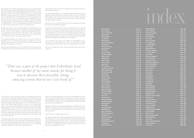 Page 6 - 7: Meeting Nancy Honey (cont) & Index