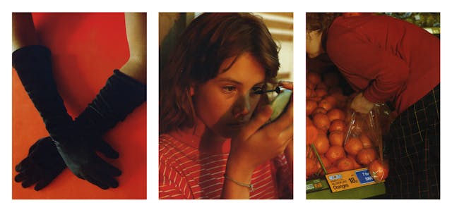 Sometimes I knew exactly what I was looking for and others were found  by hanging around in what I had identified as appropriate environments. From Woman to Woman 1990, Triptych 9.