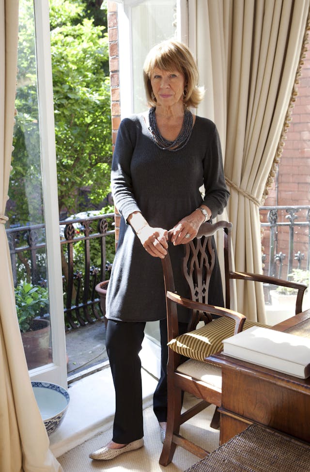 Portrait of Annette Worsely-Taylor MBE at her home in Drayton Gardens, London, UK - July 2012