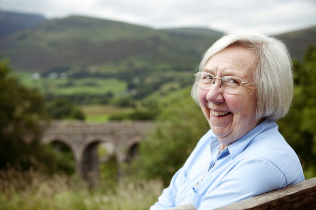 Professor Averil Mansfield CBE in the Lake District, Cumbria, UK - August 2012