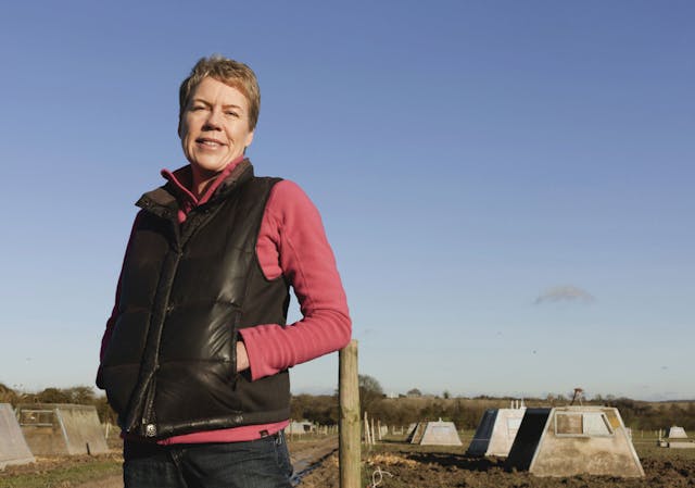 Helen Browning OBE in Eastbrook Farm, Swindon, Wiltshire, UK - December 2012