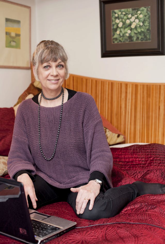 Sue Palmer at her home in Edinburgh, Scotland, UK - May 2013